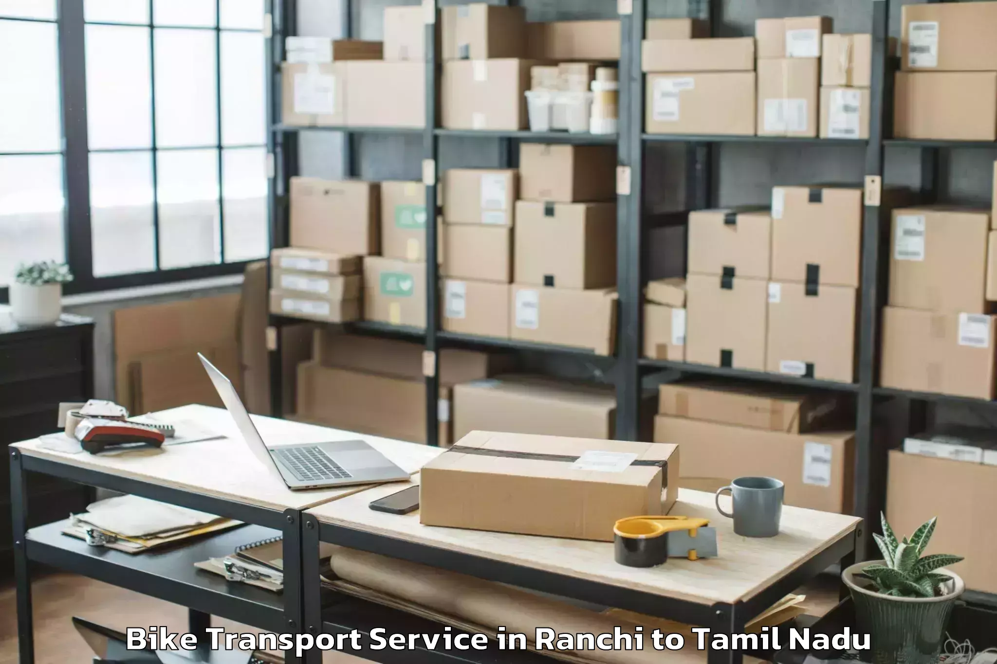 Reliable Ranchi to Arakonam Bike Transport